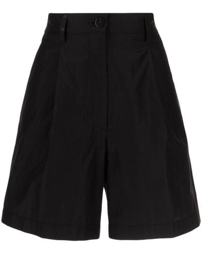 Forte Forte Pleated High-waisted Shorts - Black