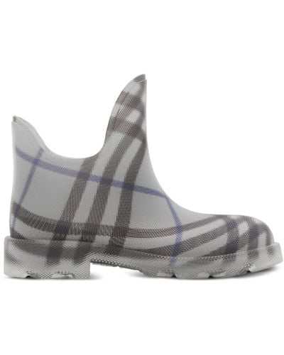 Burberry Marsh Checked Ankle Boots - Grey
