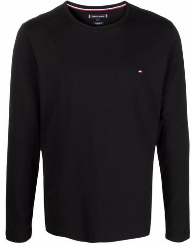 Tommy Hilfiger ロゴ ロングtシャツ - ブラック