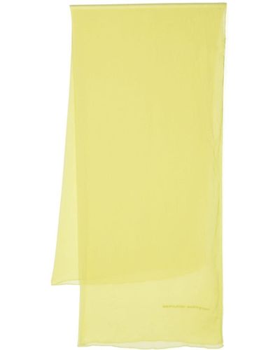 Ermanno Scervino Schal mit Logo-Print - Gelb