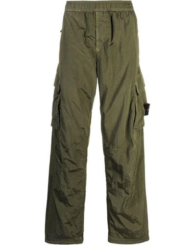 Stone Island Compass-patch Cargo Pants - Green