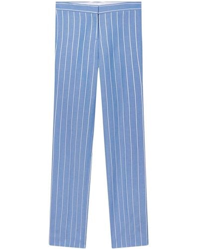Stella McCartney Pantaloni dritti gessati - Blu