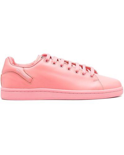 Raf Simons Side Logo-print Low-top Trainers - Pink