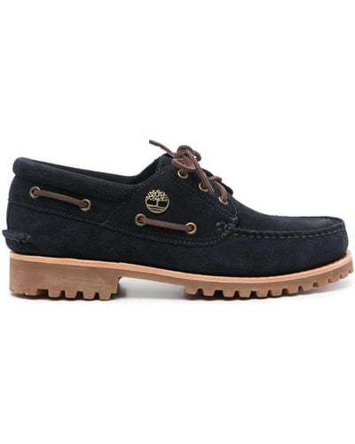 Timberland Suede Logo-plaque Boat Shoes - Black