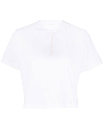 Calvin Klein モックネック Tシャツ - ホワイト