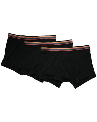 Paul Smith Stripe-detailing Cotton Boxers (pack Of Three) - Black