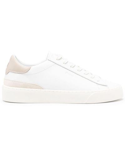 Date Sonica Logo-embossed Leather Trainers - White
