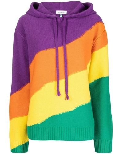 Mira Mikati Wavey Stripe-print Hoodie - Multicolour