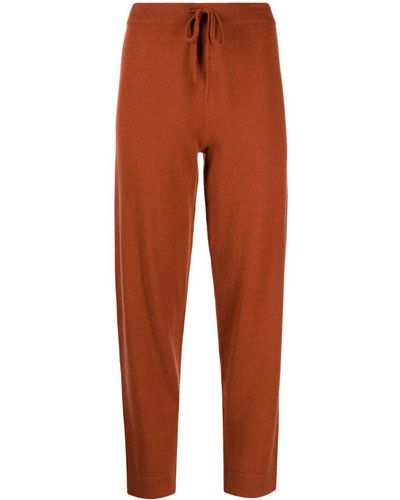 Cashmere In Love Sarah Fine-knit Track Trousers - Orange
