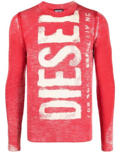 DIESEL K-atullus-round Wool Sweater - Red