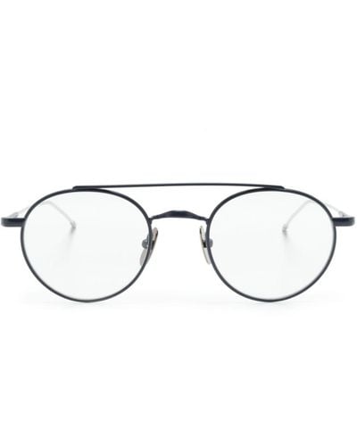 Thom Browne ラウンド眼鏡フレーム - メタリック