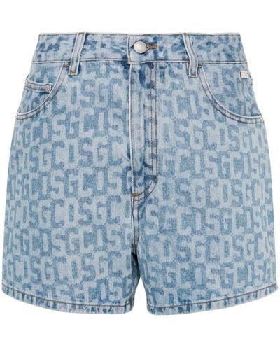 Gcds High Waist Shorts - Blauw