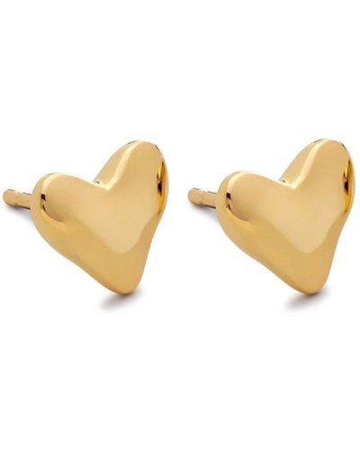 Monica Vinader Heart Stud Earrings - Metallic