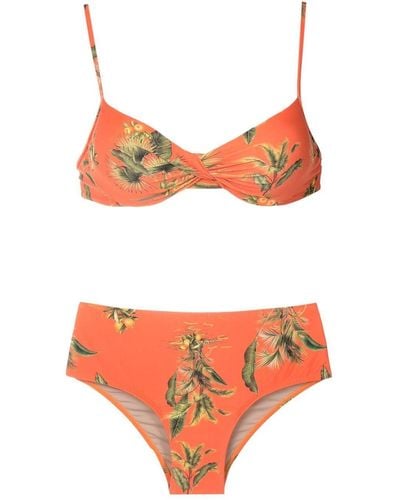 Lygia & Nanny Floral-print Two-piece Bikini - Orange