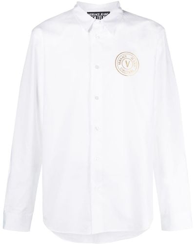 Versace Overhemd Met Logodetail - Wit