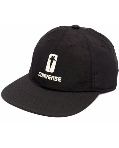 Rick Owens X Converse casquette à logo imprimé - Noir