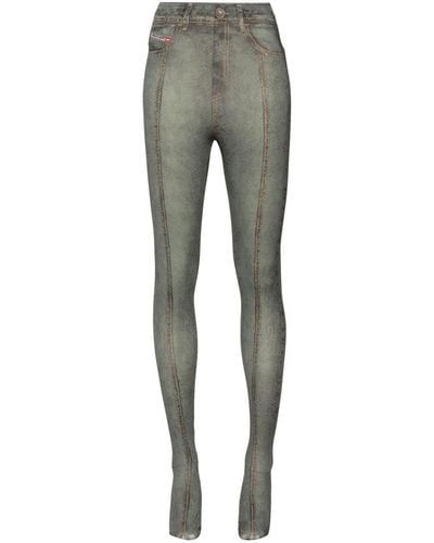 DIESEL Super-skinny Leg Denim-print leggings - Gray