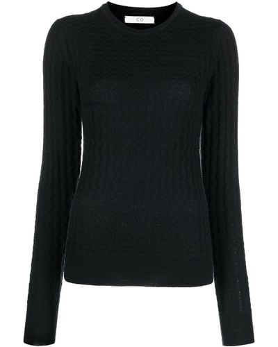 Co. Cable-knit Cashmere Sweater - Black