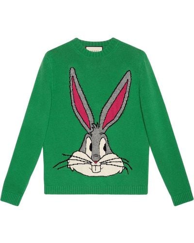 Gucci Bugs Bunny Wool Knit Sweater - Green