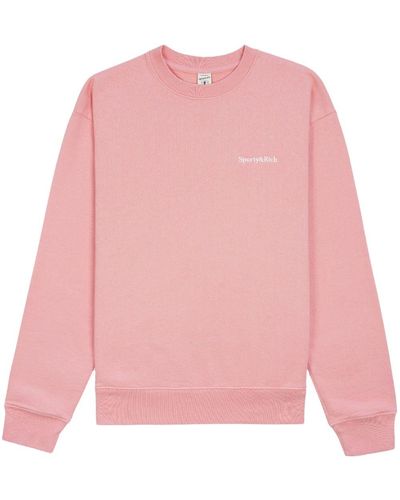 Sporty & Rich Sweatshirt mit Logo-Stickerei - Pink