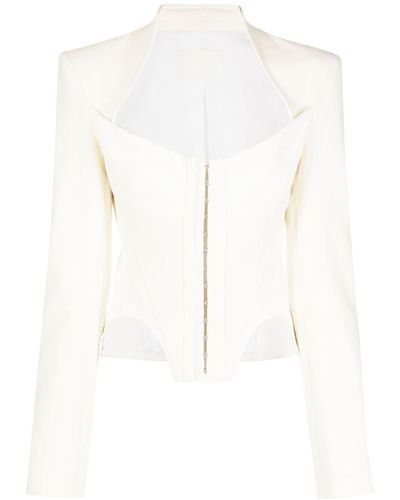 Dion Lee Arched Bustier Jacket - White