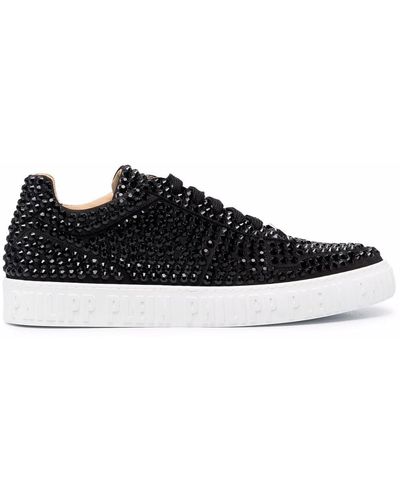 Philipp Plein King Power Stud-embellished Sneakers - Black