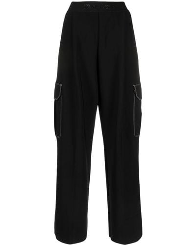 Stine Goya Pantalones anchos con bolsillos cargo - Negro