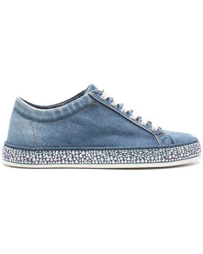 Le Silla Andrea Crystal-embellished Sneakers - Blue