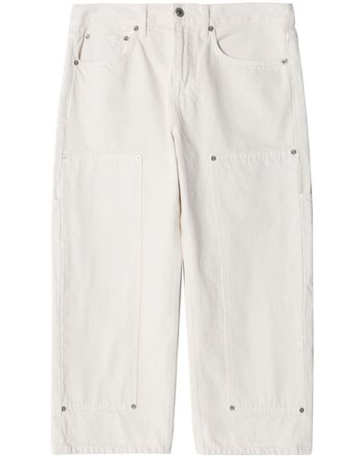 RE/DONE The Shortie Mid-rise Cropped Jeans - White