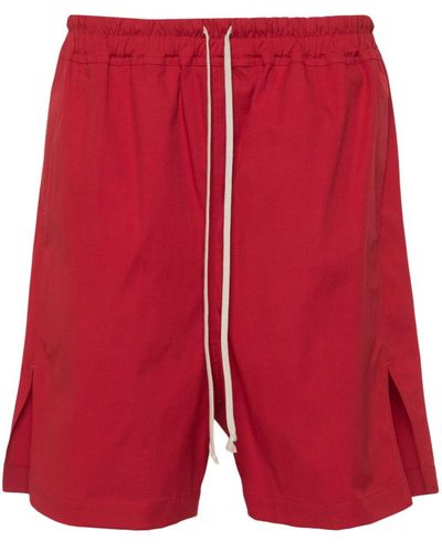 Rick Owens Boxers Poplin Shorts - Red