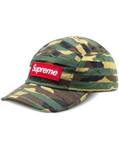 Supreme Cappello da baseball con stampa camouflage - Verde