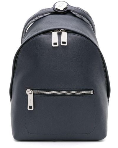Fendi Small Chiodo Leather Backpack - Blue