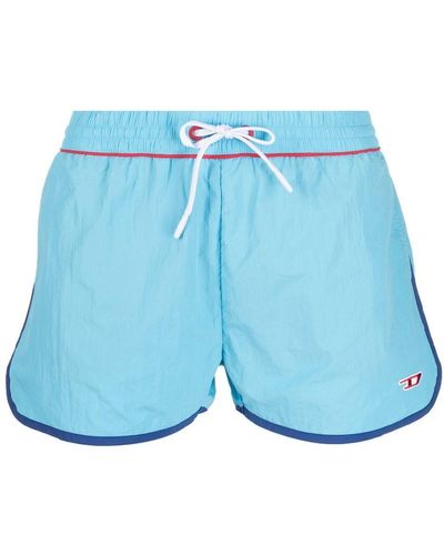 DIESEL Bmbx-jesper Logo-patch Swim Shorts - Blue
