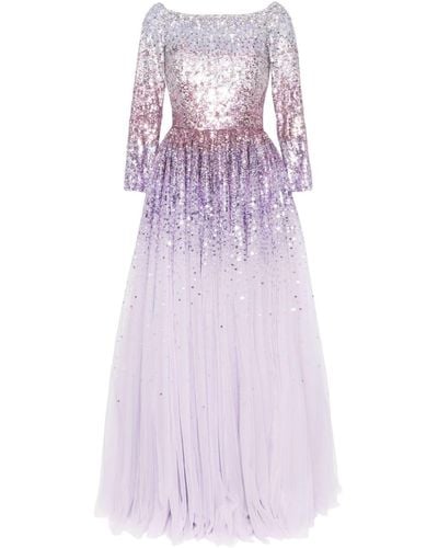 Jenny Packham Dreaming Sequin-embellished Gown - Purple