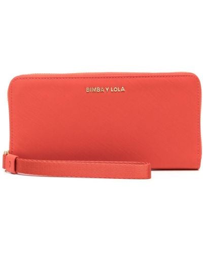 Bimba Y Lola Logo-lettering Zip-up Wallet - Red