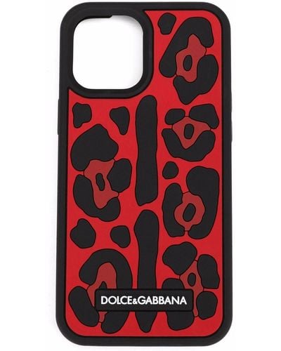 Dolce & Gabbana Leopard-print Iphone 12 Pro Max Case - Red