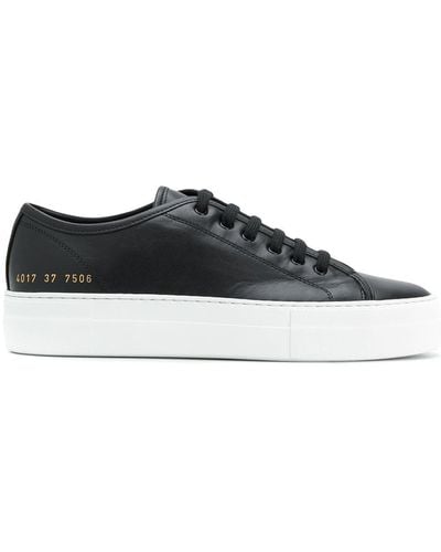 Common Projects Black White Original Achilles Leather Sneakers - Zwart