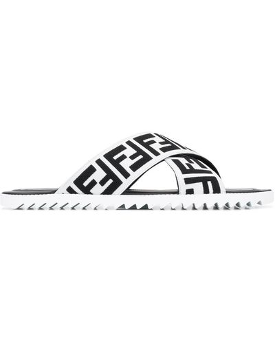 Fendi Ff Logo Slides - Black