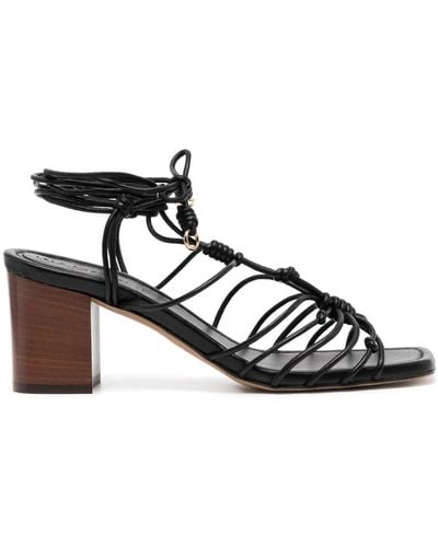 Ulla Johnson Leyna knotted leather sandals - Negro