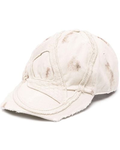 DIESEL C-obi-destr Logo-embossed Cotton Baseball Cap - Natural