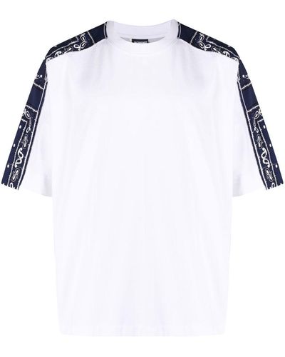Jacquemus T-shirt en coton à imprimé bandana - Bleu