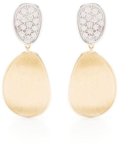 Marco Bicego Boucles d'oreilles pendantes en or 18ct pavées diamants - Blanc