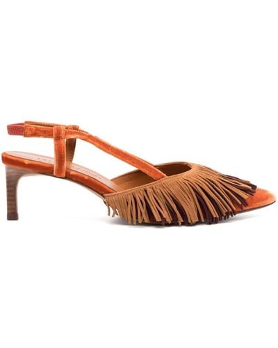 Ulla Johnson Shira 50mm Fringed Court Shoes - Brown