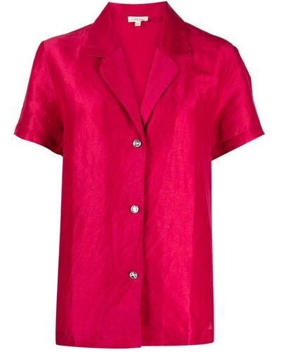 Love Stories Bridget Pyjama-Oberteil in Satinoptik - Pink