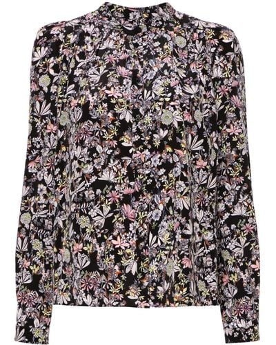 Zadig & Voltaire Tchin Kaya floral-print blouse - Schwarz