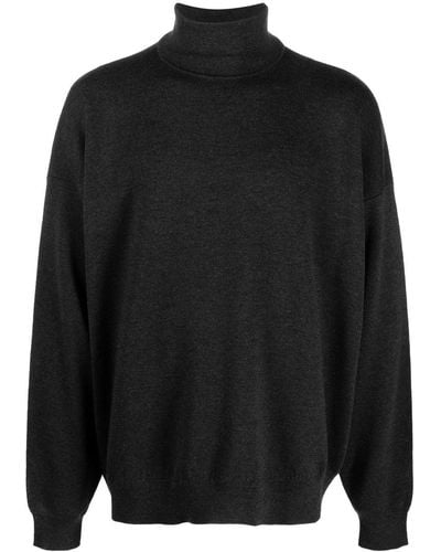 Fear Of God Fine-knit Roll-neck Sweater - Black