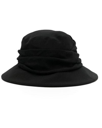 Y's Yohji Yamamoto Draped bucket hat - Schwarz
