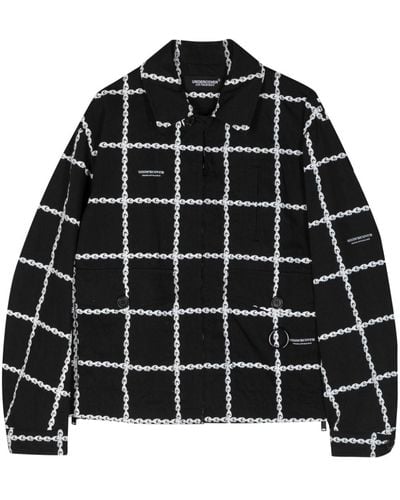 Undercover Chain-print Shirt Jacket - ブラック
