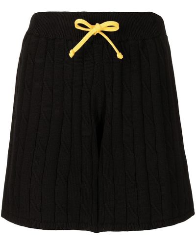 Joshua Sanders Cable-knit Drawstring Shorts - Black