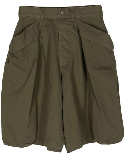 R13 Pantalones cortos Jesse con múltiples bolsillos - Verde